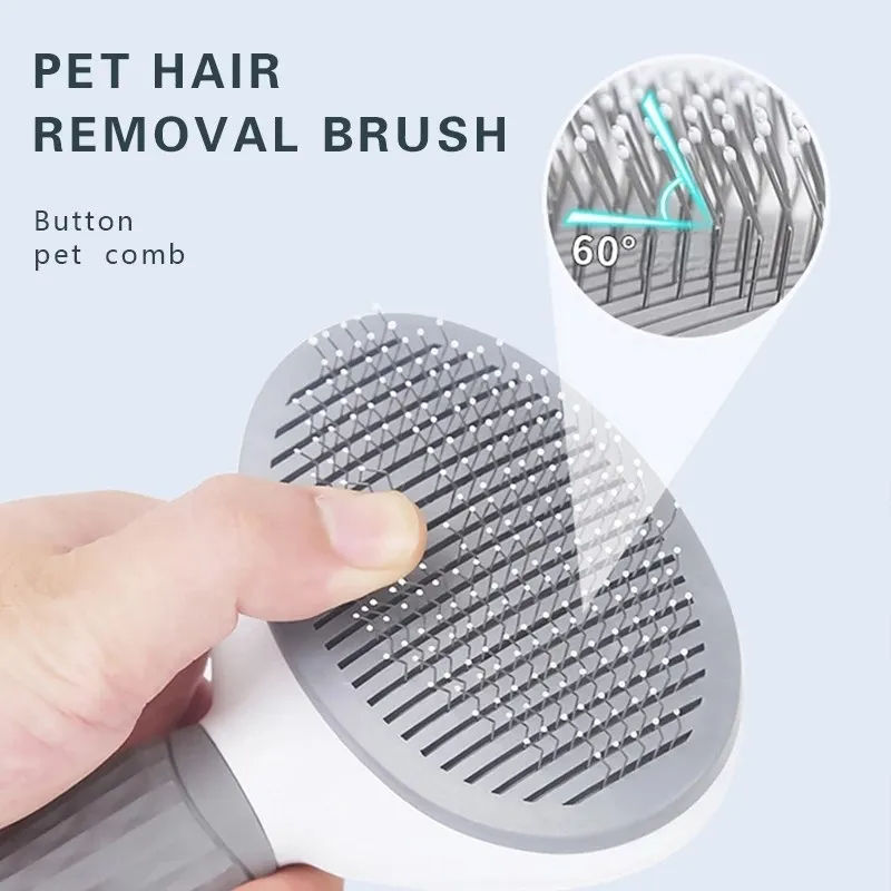 Thumbnail: Self-Cleaning Dog & Cat Grooming Brush – Quick Release Hair Remover