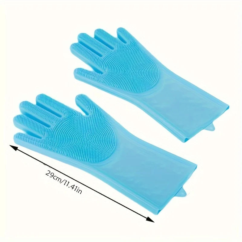 Thumbnail: Silicone Pet Grooming & Bathing Gloves – Magic Dog & Cat Hair Scrubber