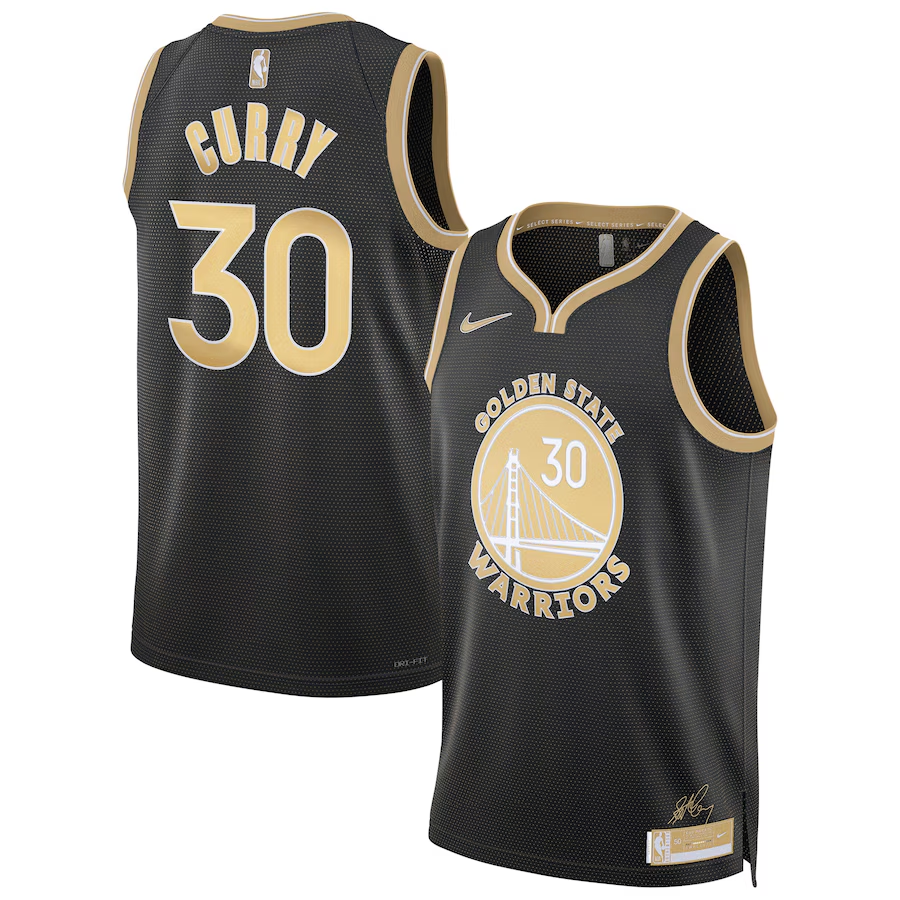Stephen Curry #30 Golden State Warriors Select Series Black Jersey