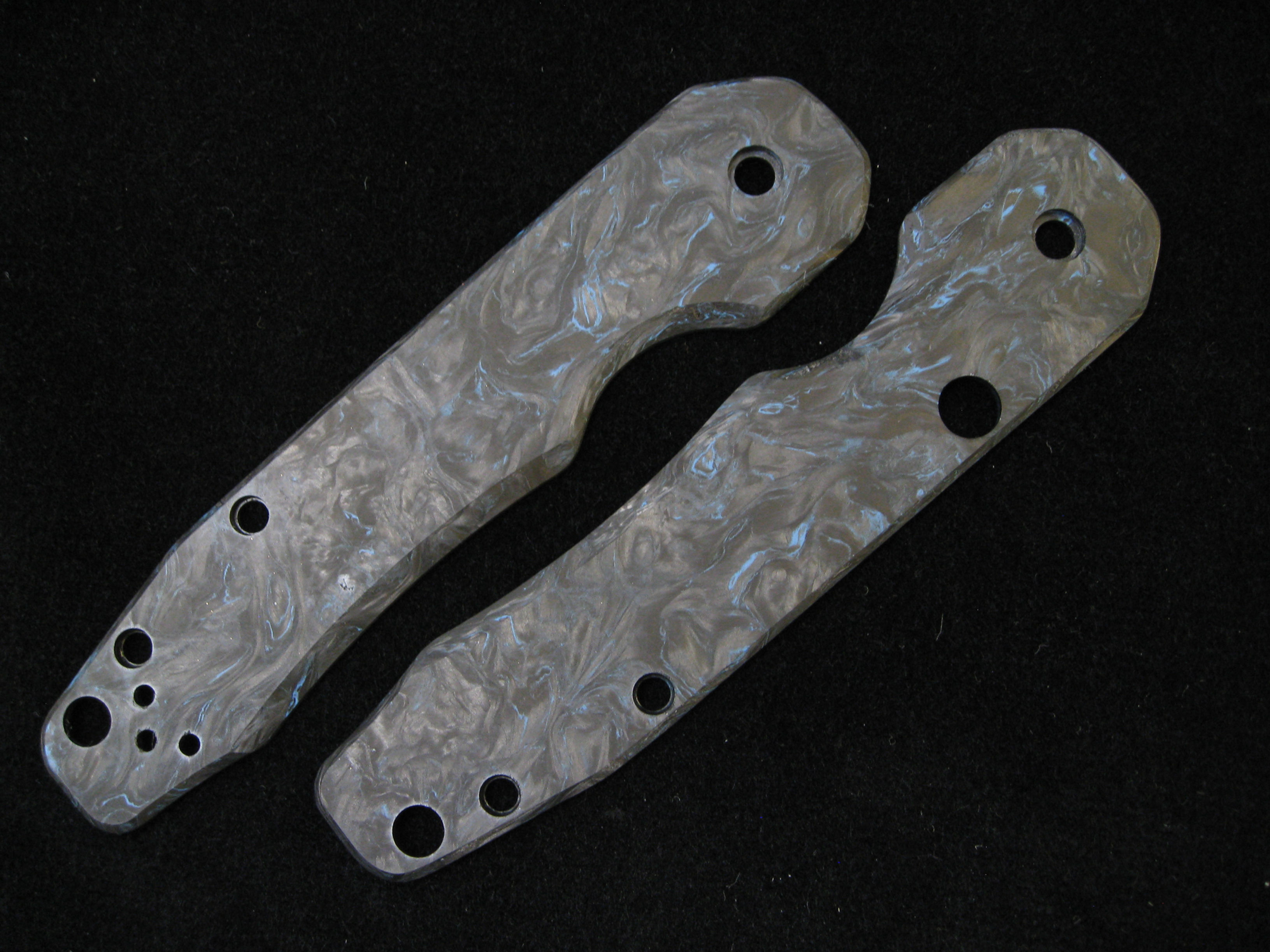 Spyderco Smock Dark Matter Blue Custom Scales