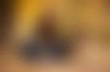 Young woman with german shepherd dog on fall trail smiling joyfully