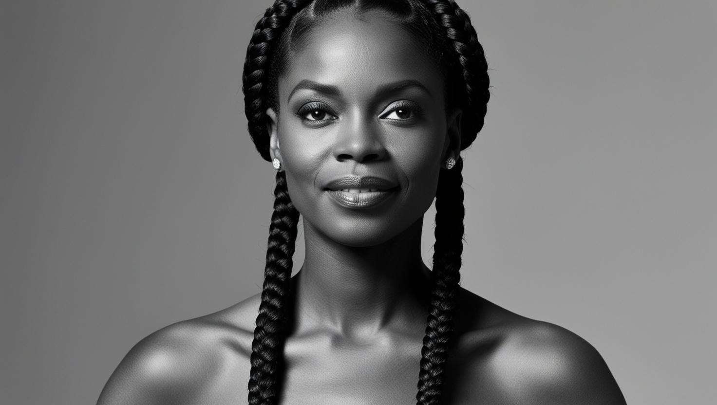 black and white black woman with braids 1965.jpg