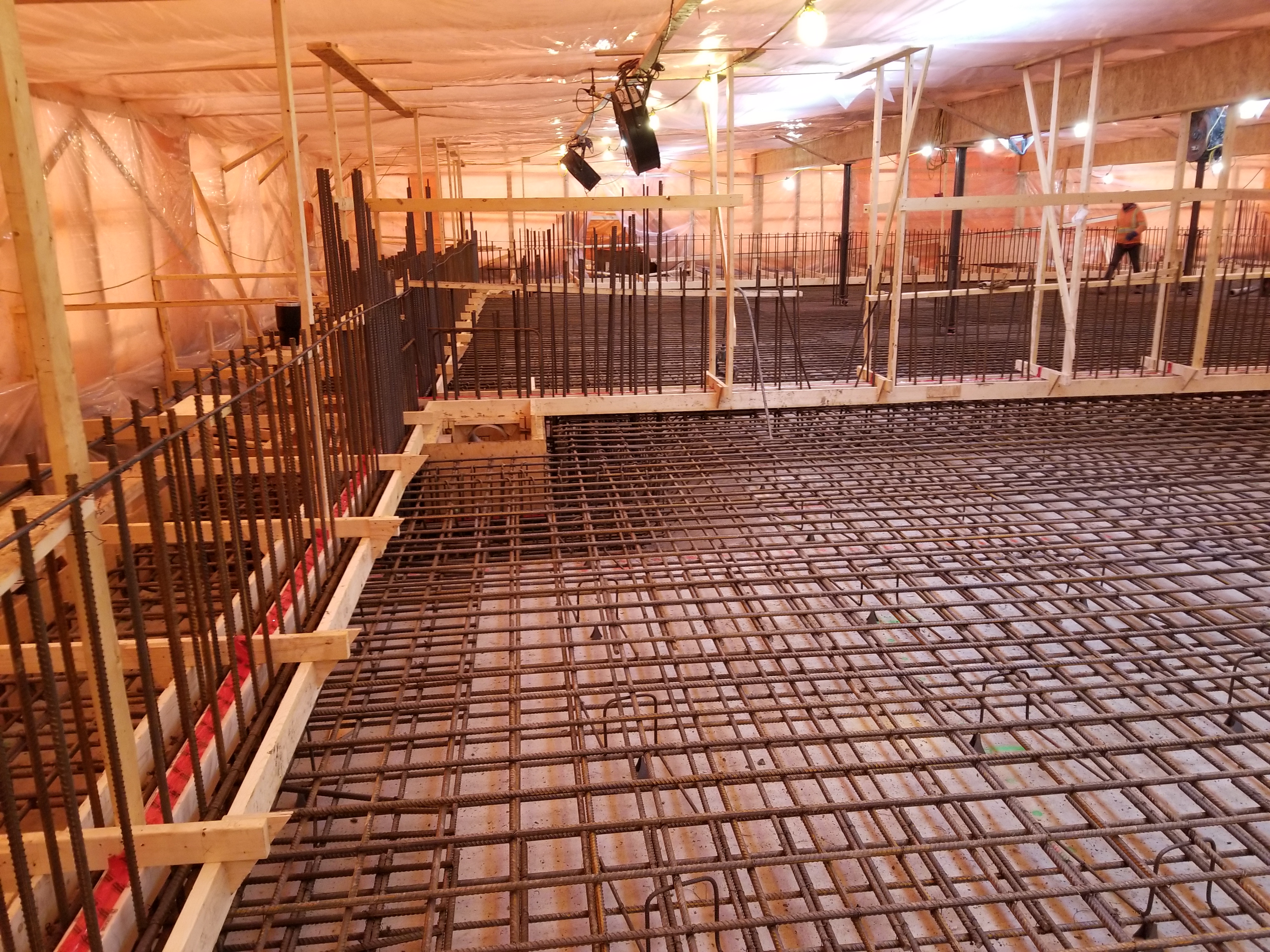 Water reservoir raft slab