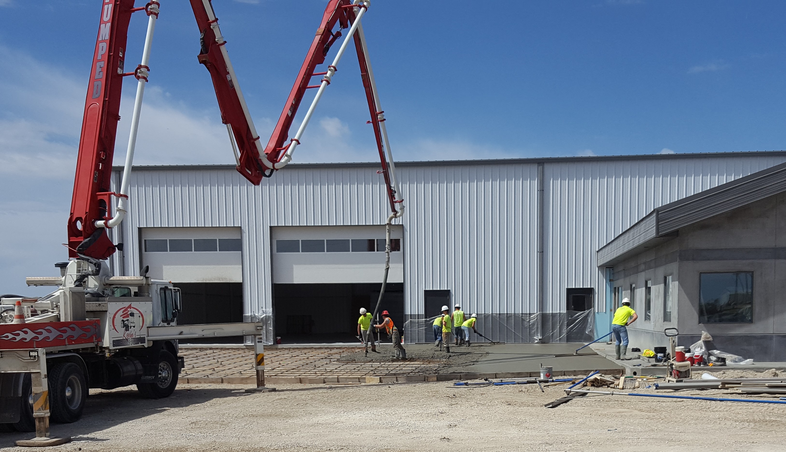 Pouring outside slab