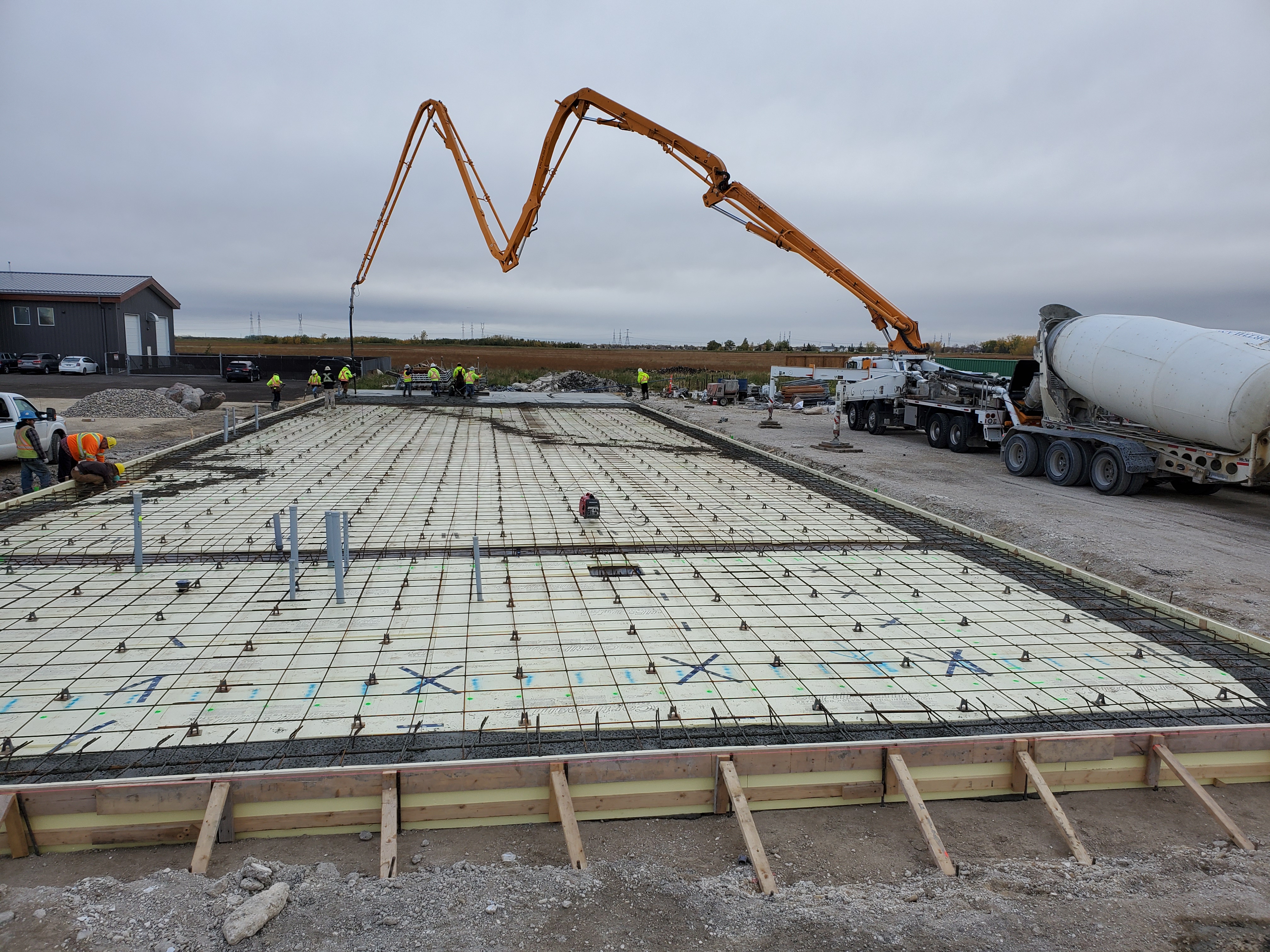 Placing concrete
