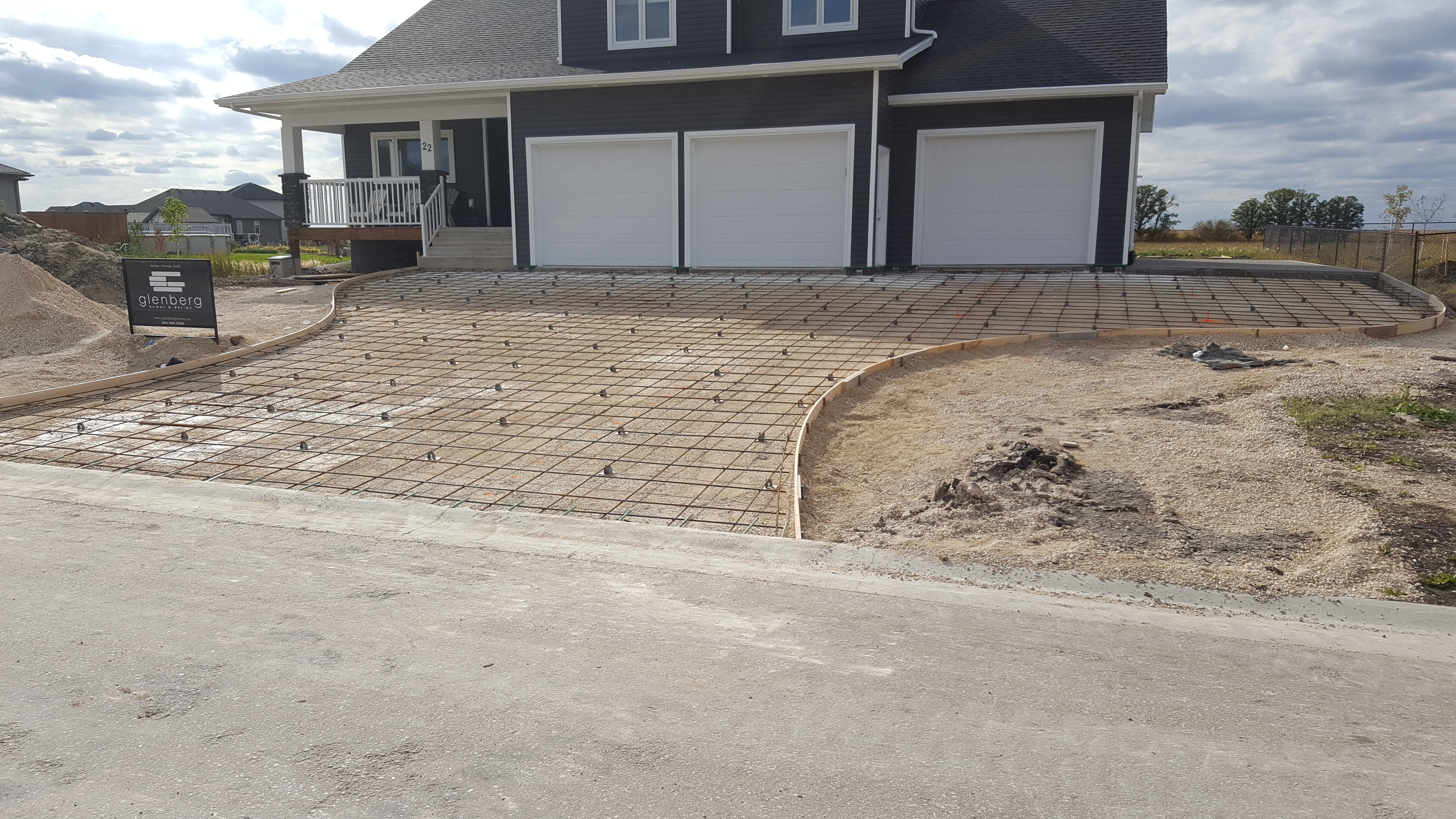 Prepped driveway