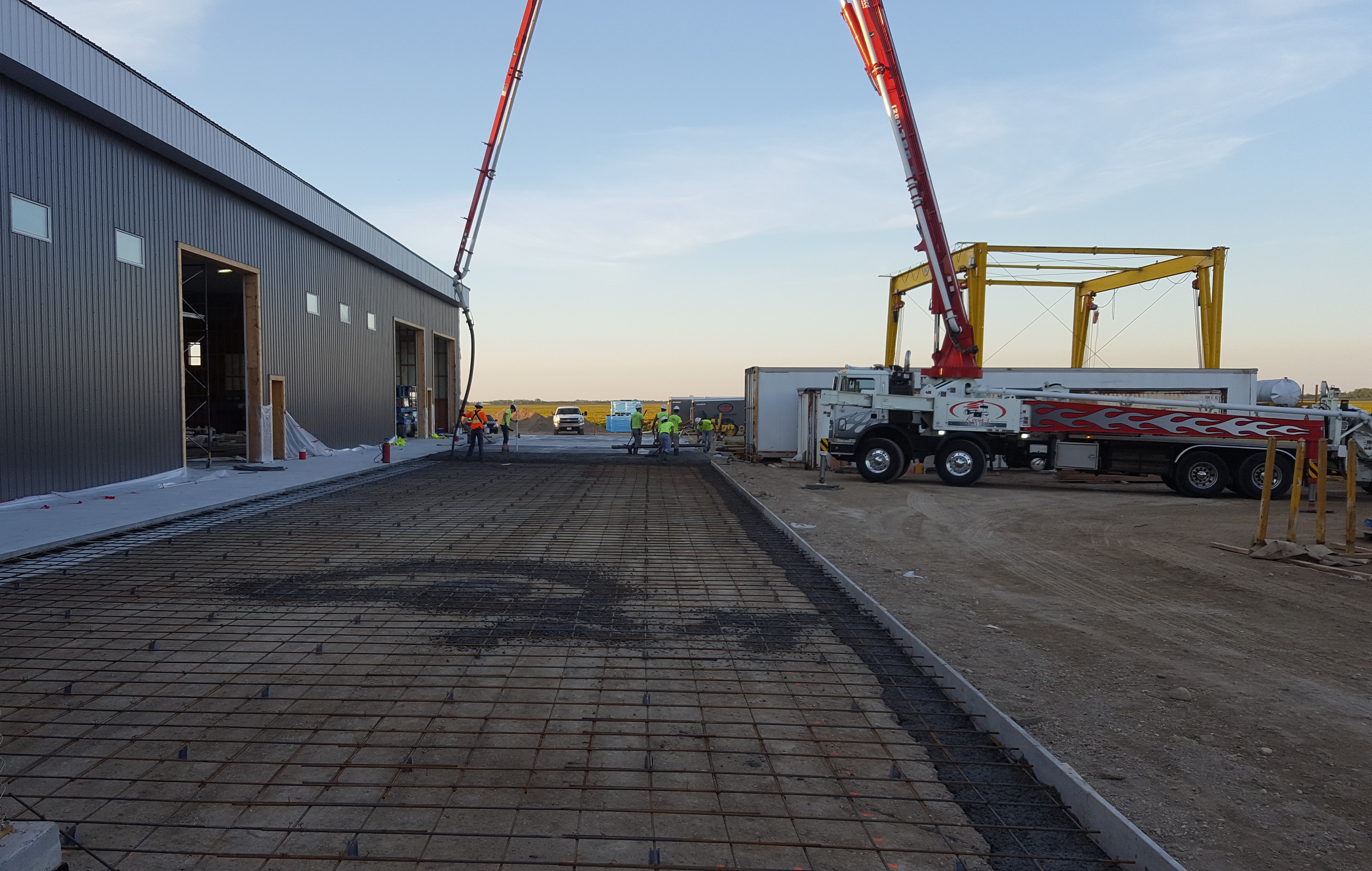 Pouring exterior slab