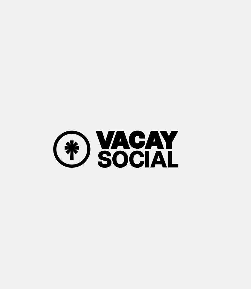 New Vacay Social logo designed by BD Studios