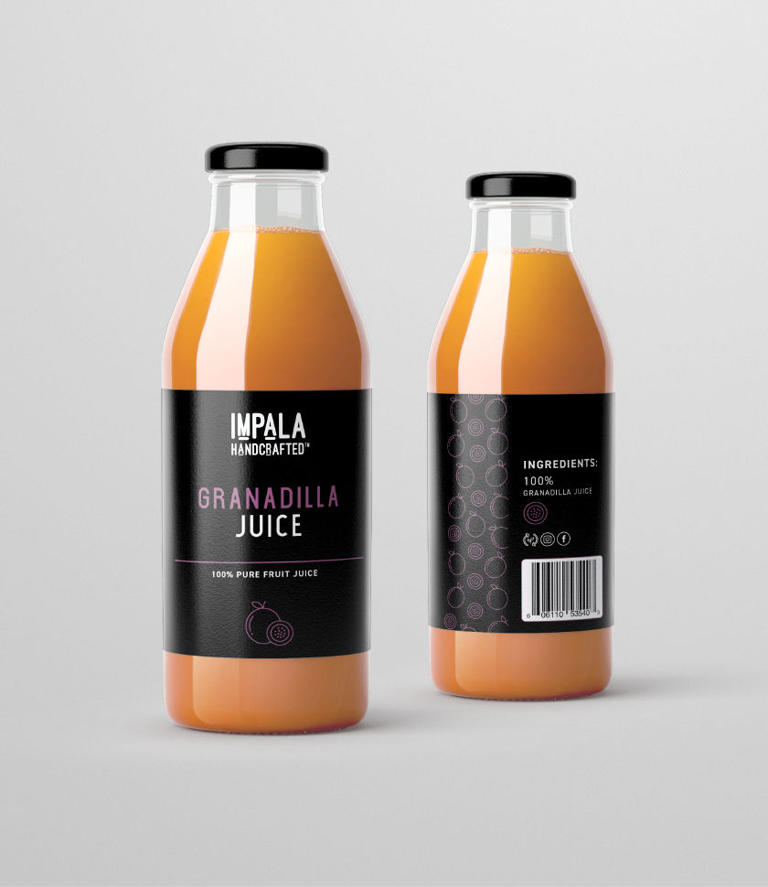 Juice label design for a different flavour with its flavour icon above
