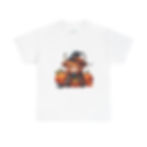 White short sleeve shirt with highland cow with horns on it for fall