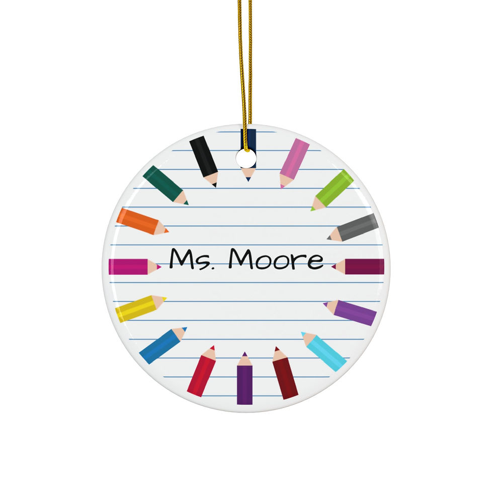 Personalized front of the Circle ornament
