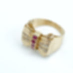 Bow Diamonds and Rubies Ring