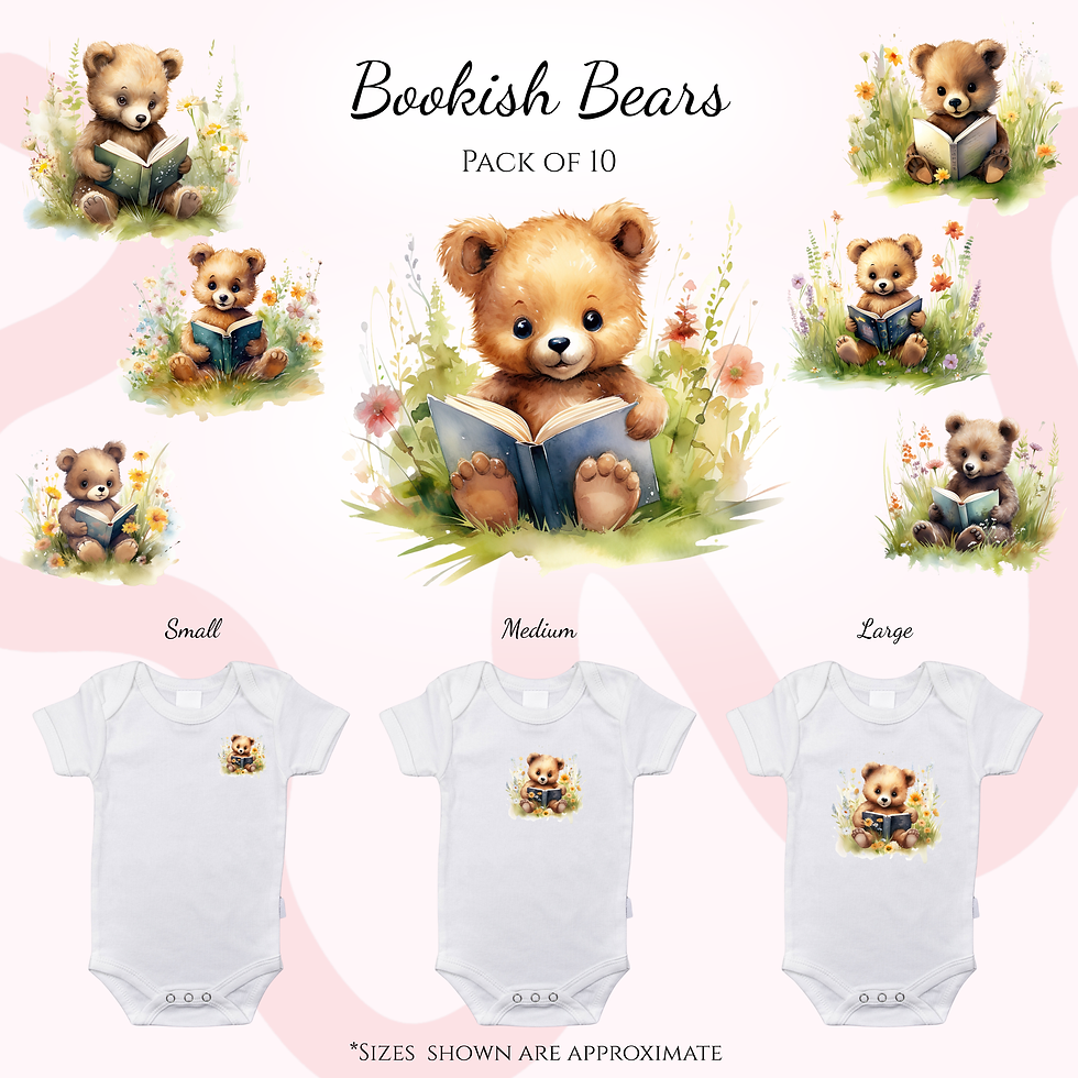 Thumbnail: Bookish Bears Heat Transfer Packs