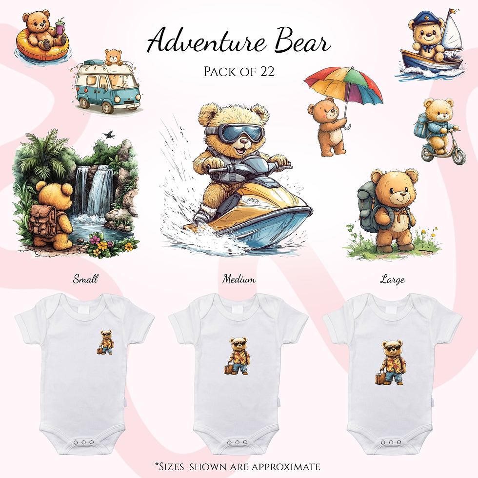 Adventure Bears Heat Transfer Packs