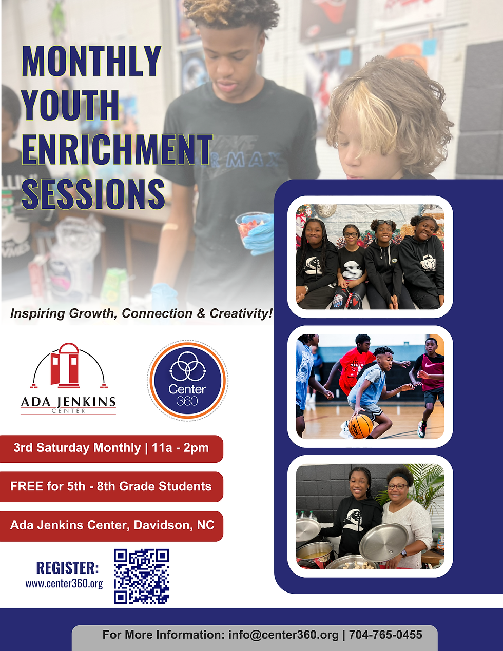 Join us for Center 360's Monthly Youth Enrichment Sessions! (1)
