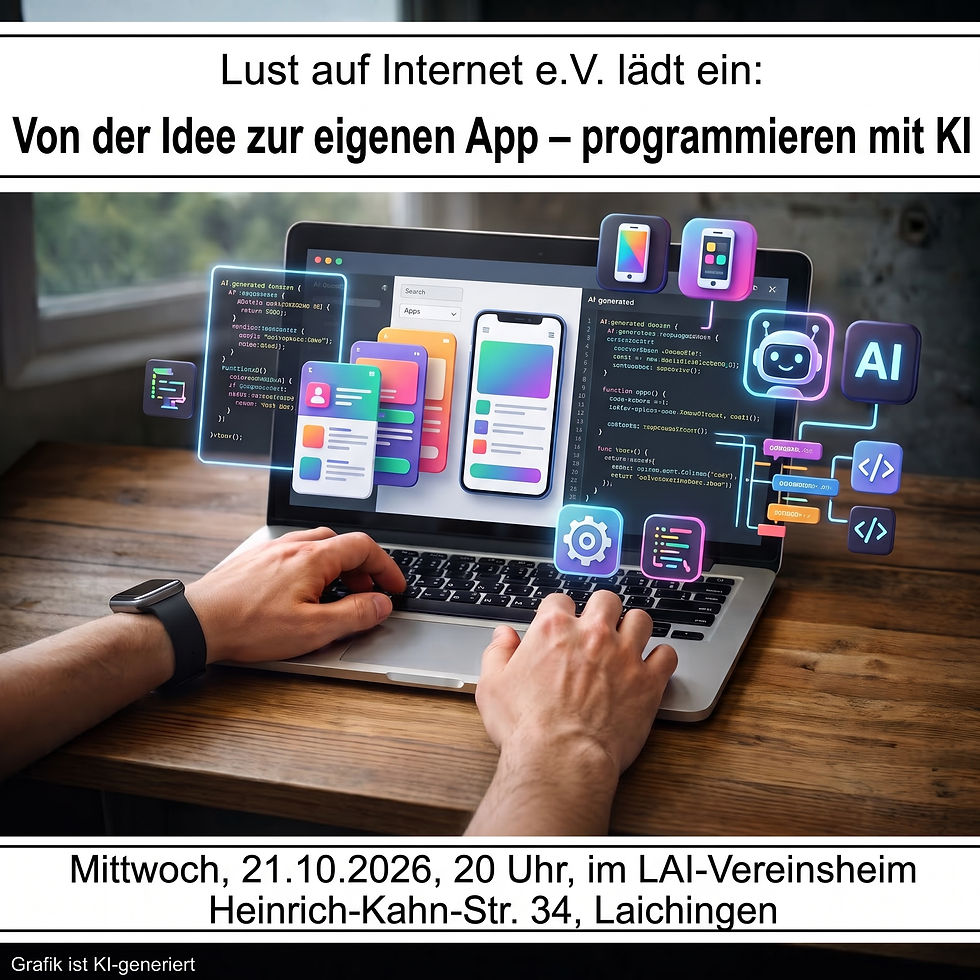 Von der Idee zu eigenen App - programmieren mit KI