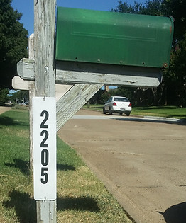 Address Signs on Mailbox