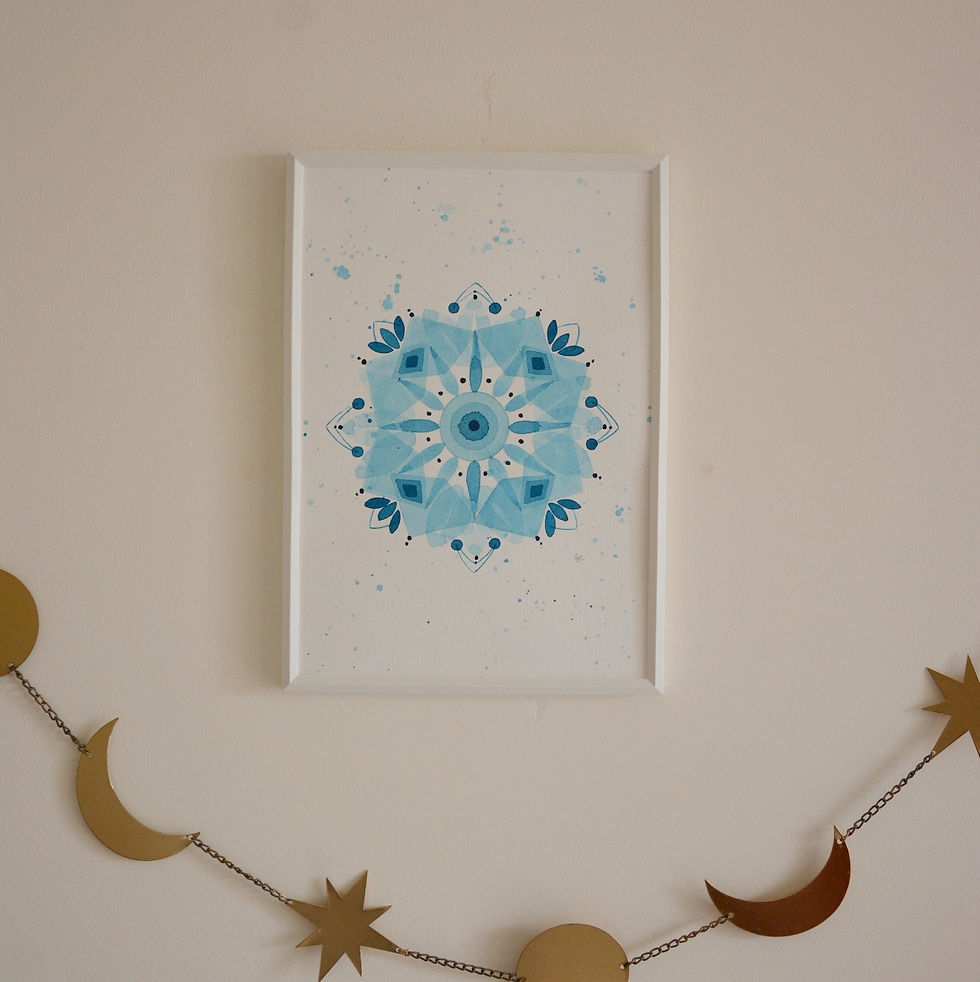 Thumbnail: watercolor mandala painting