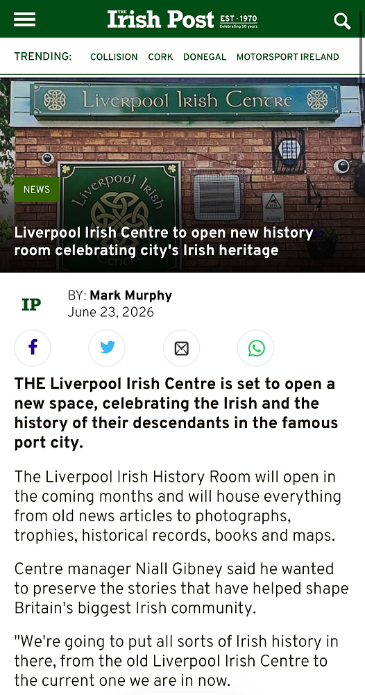 We Made The Irish Post
