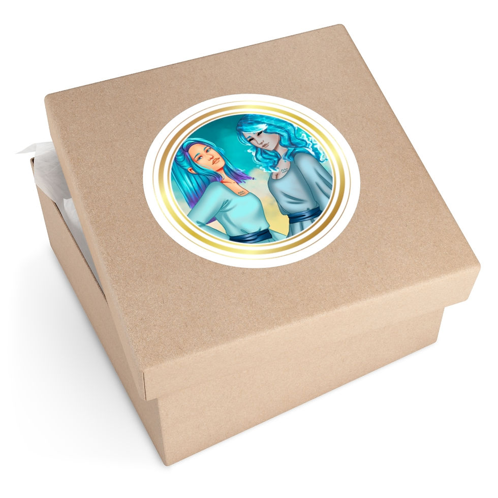 Thumbnail: Aquarius - Round Stickers