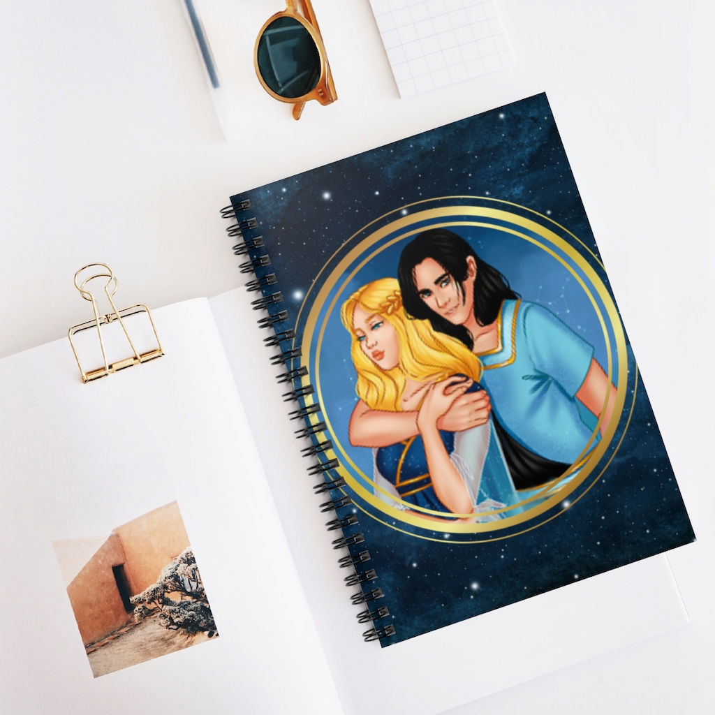 Erebus & Asteria - Spiral Notebook - Ruled Line (Galaxy Design)
