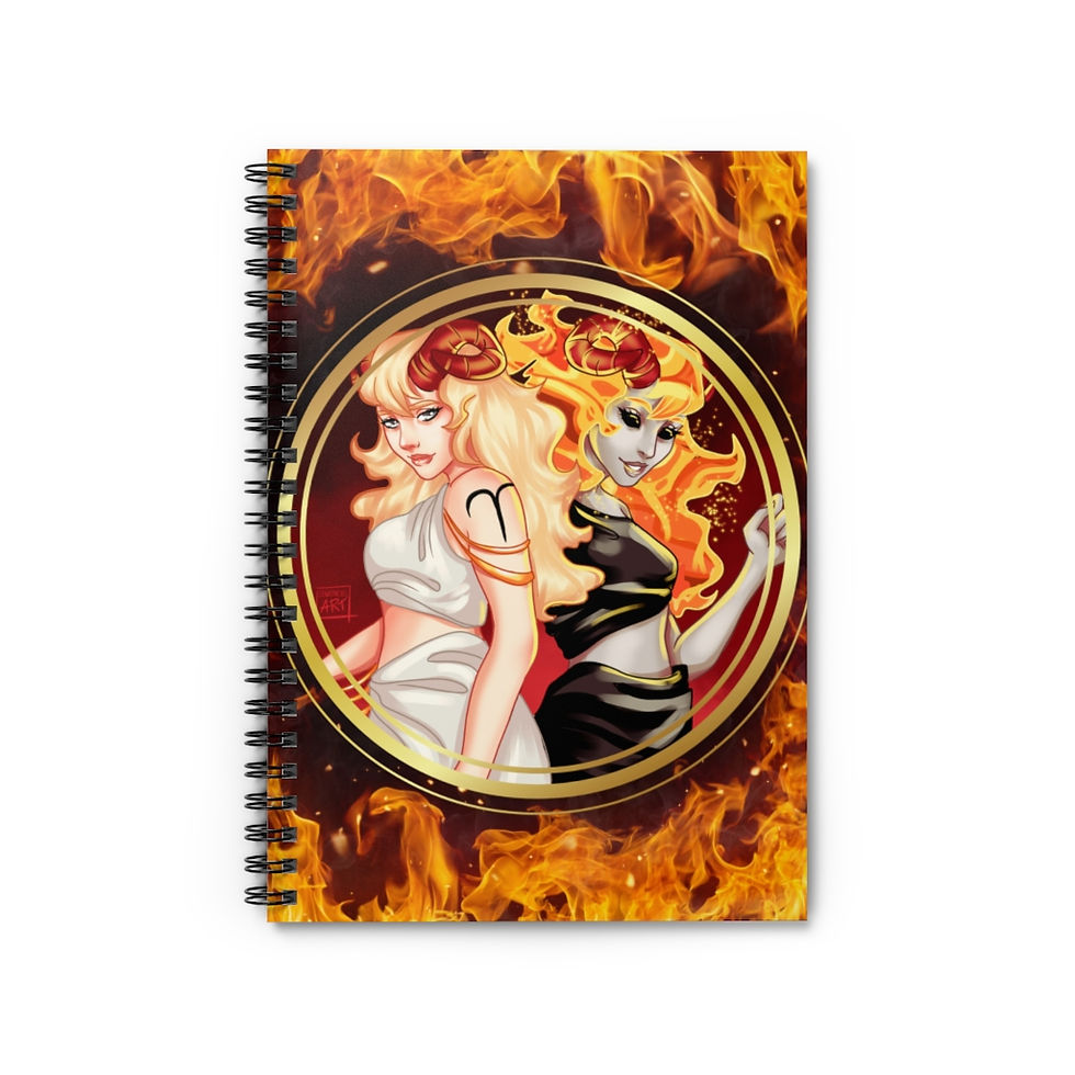 Thumbnail: Aries - Spiral Notebook - Ruled Line