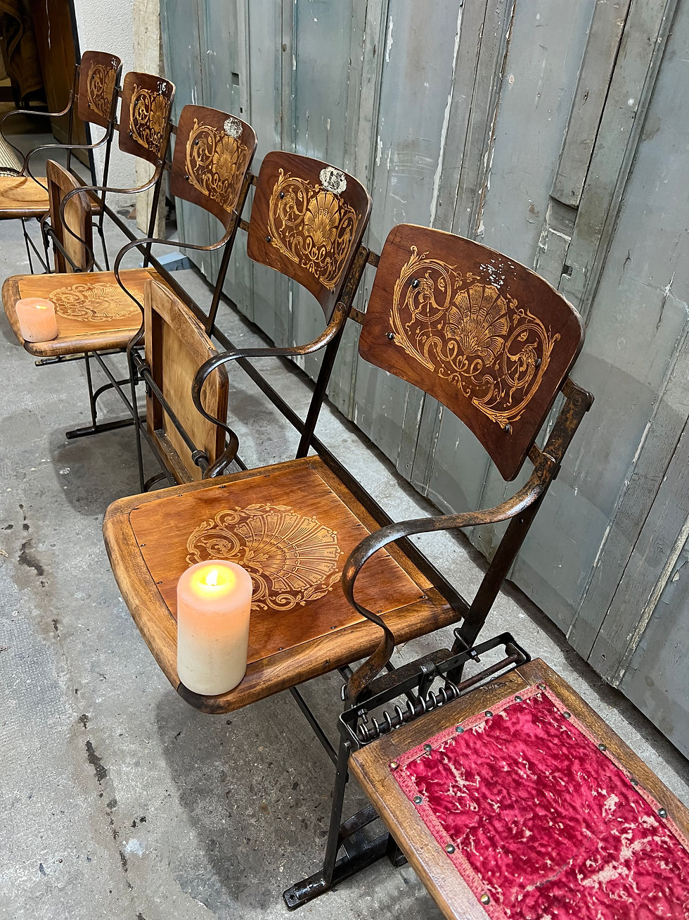 Miniature : Strapontin de théâtre 1900