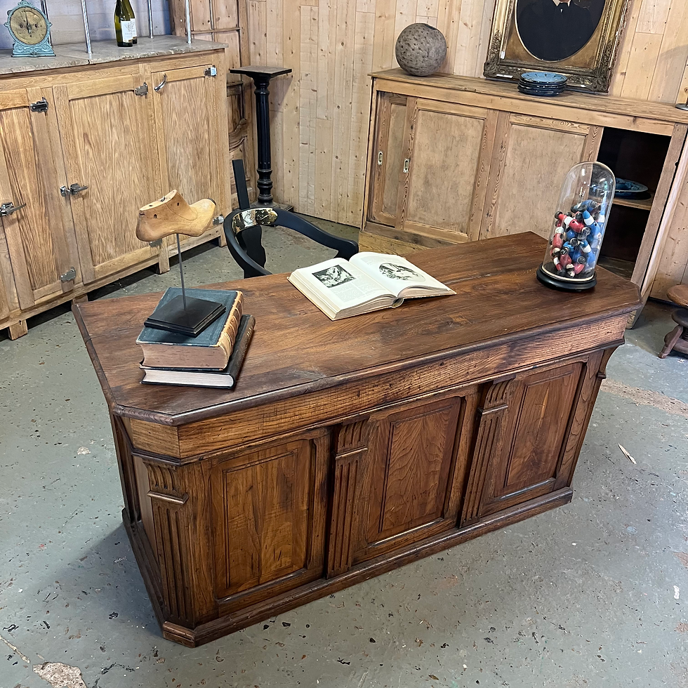 Miniature : Comptoir XIX eme en chêne 