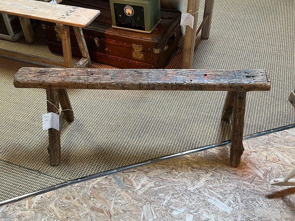 Miniature : Banc patiné en chêne 