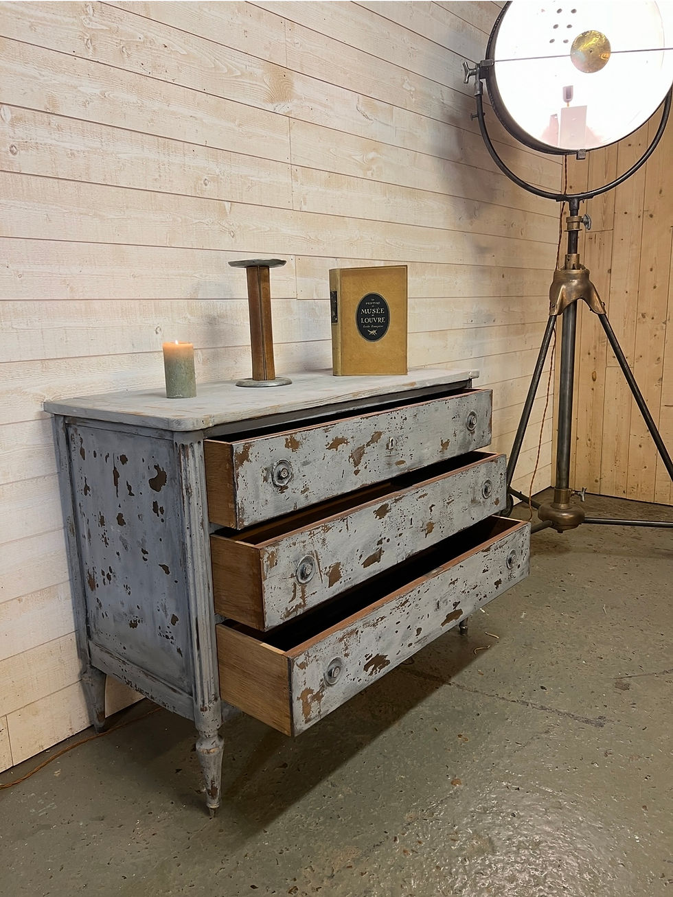 Miniature : Commode Directoire patiné