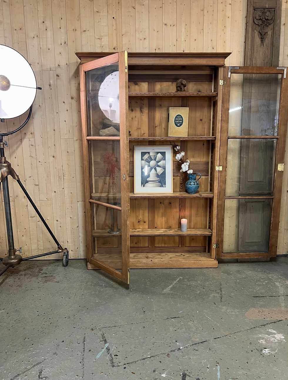 Miniature : Grande vitrine en chene demontable 