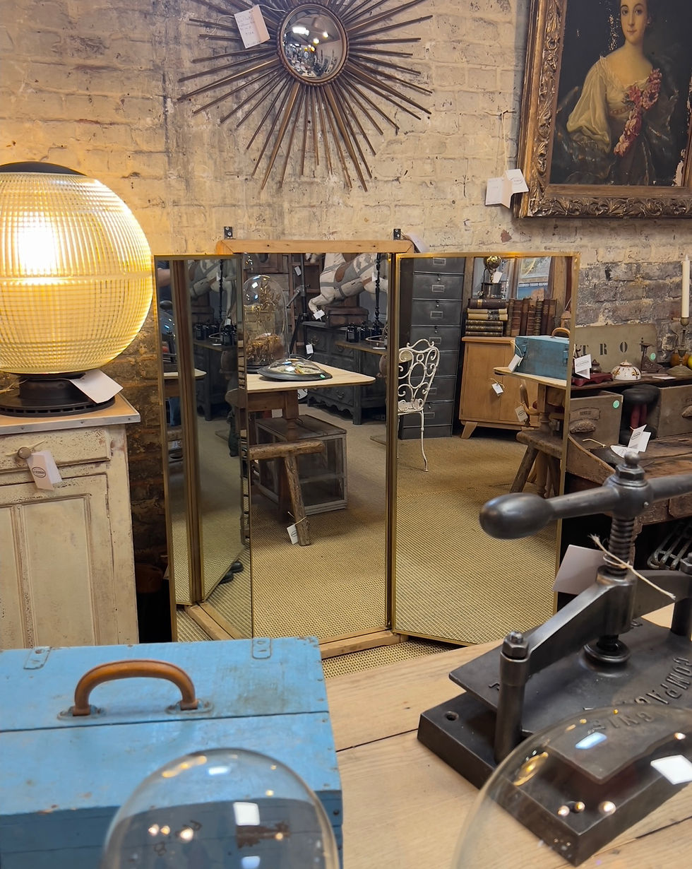 Miniature : Miroir triptyque  Brot XIX eme 