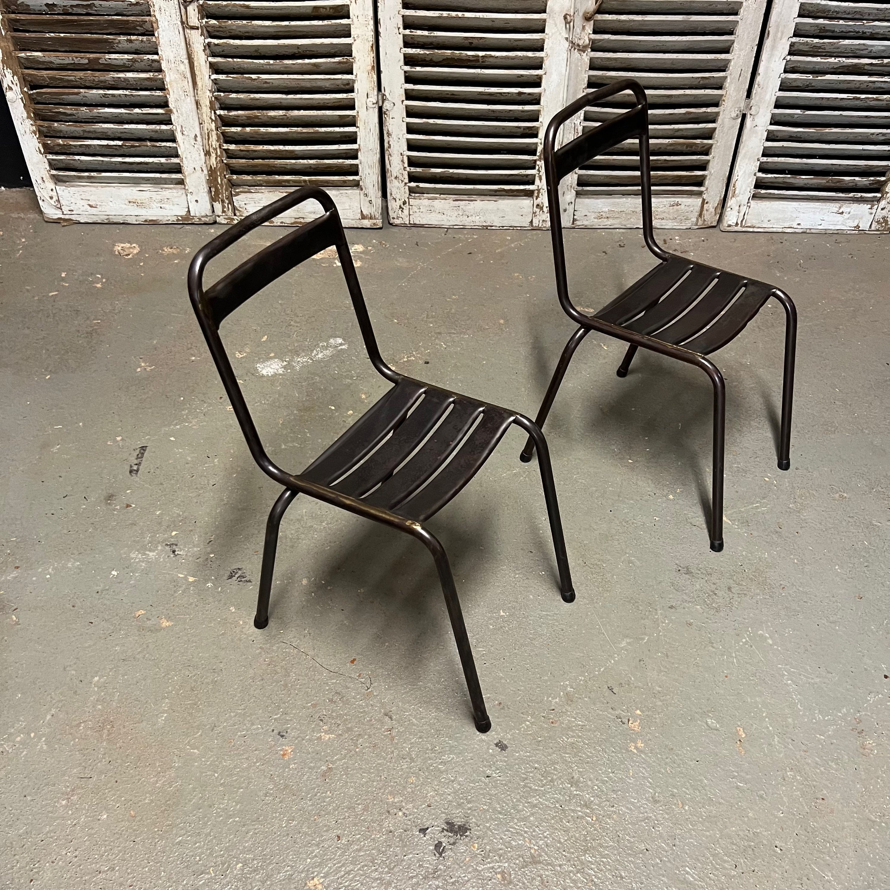 Lot chaises Tolix métal T2