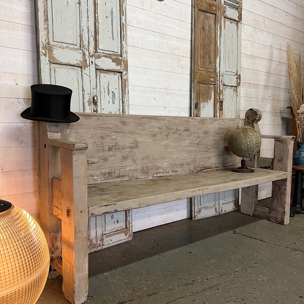 Miniature : Ancien banc patiné 