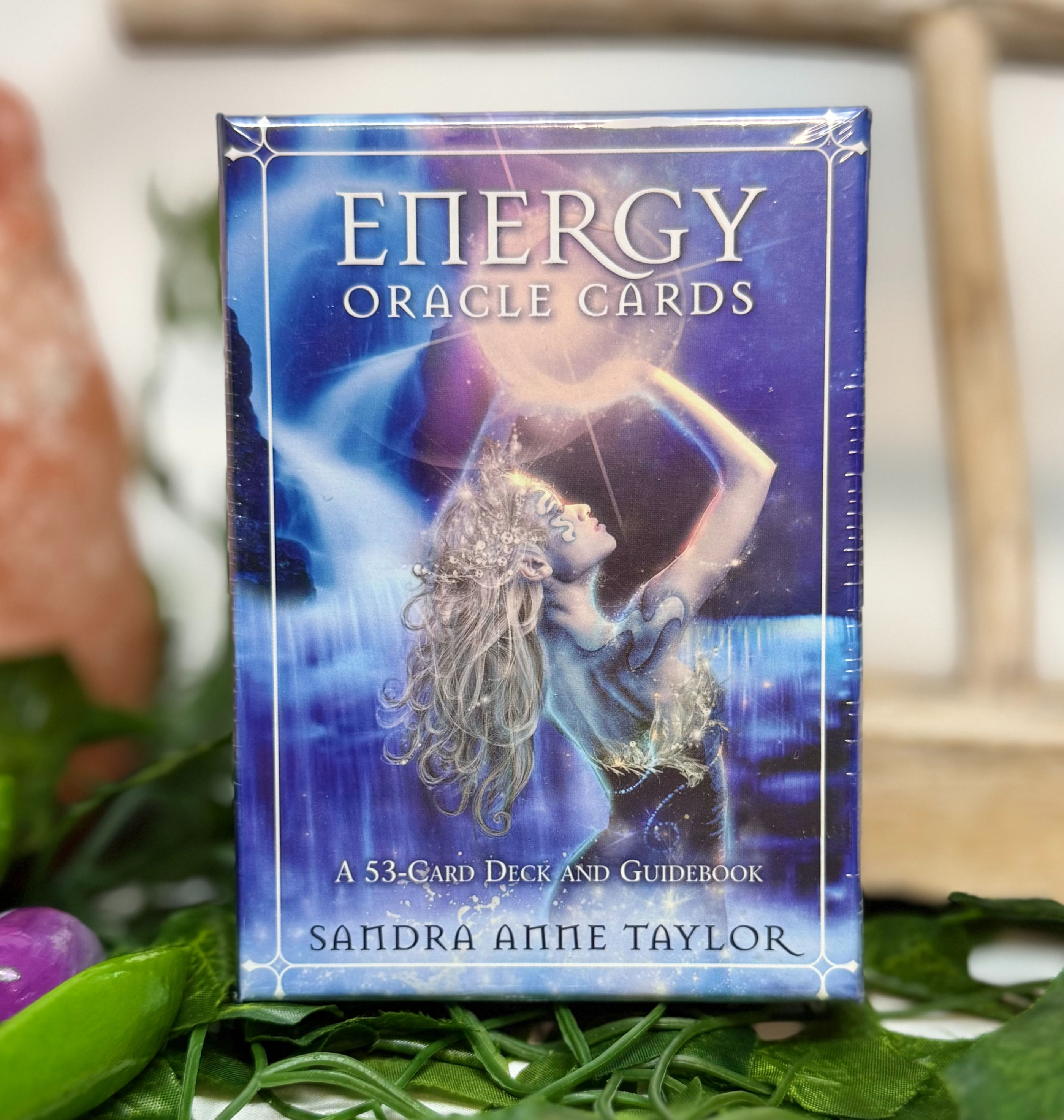 Energy Oracle Cards in Box with Girl on With Moon In Hand