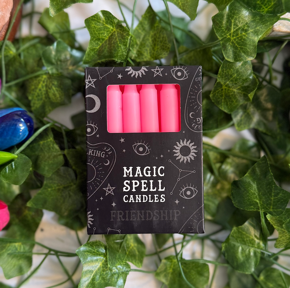 Friendship (Pink) Magic Spell Candle in Black Box