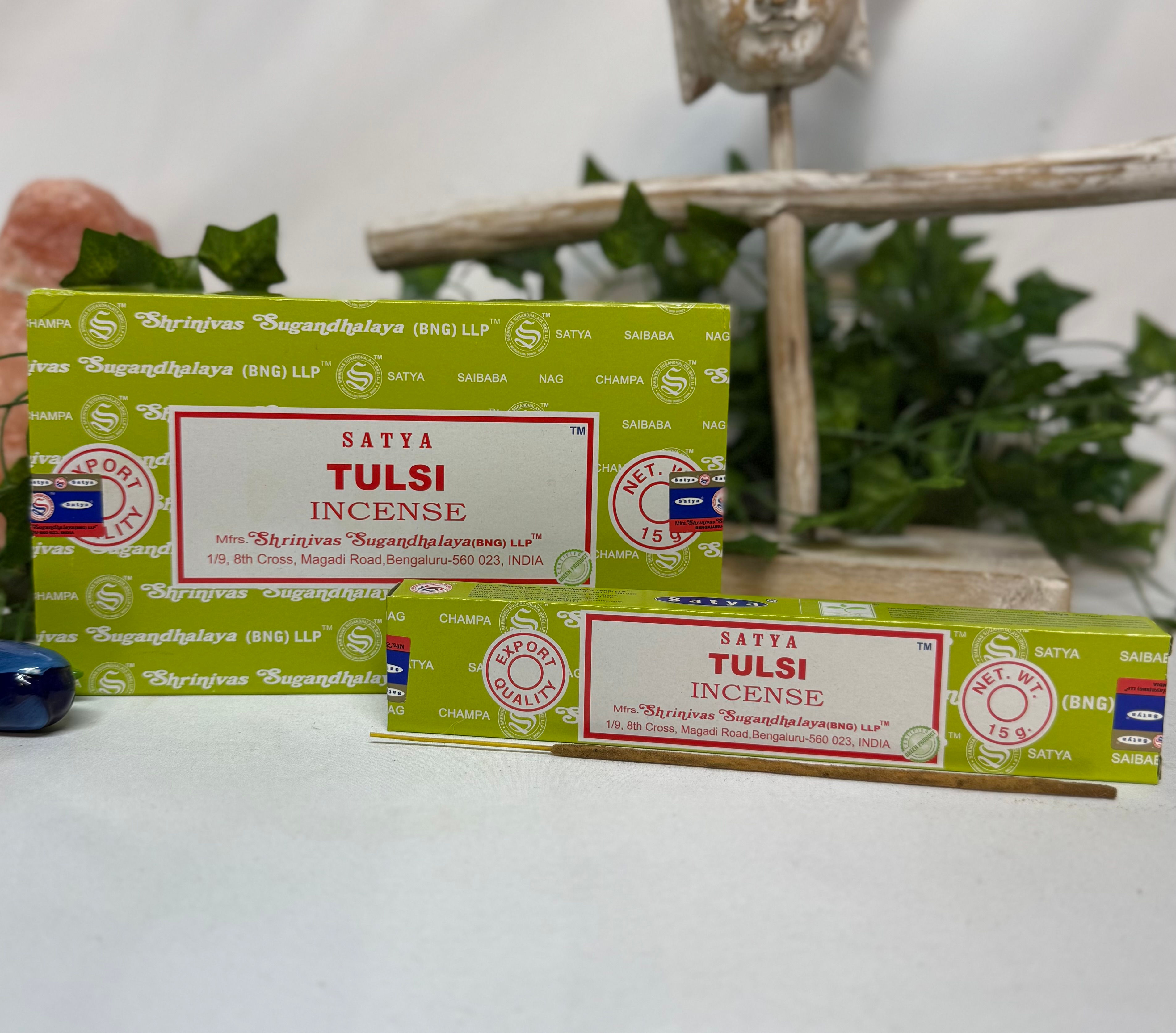 Tulsi Satya Incense Sticks in Green Box