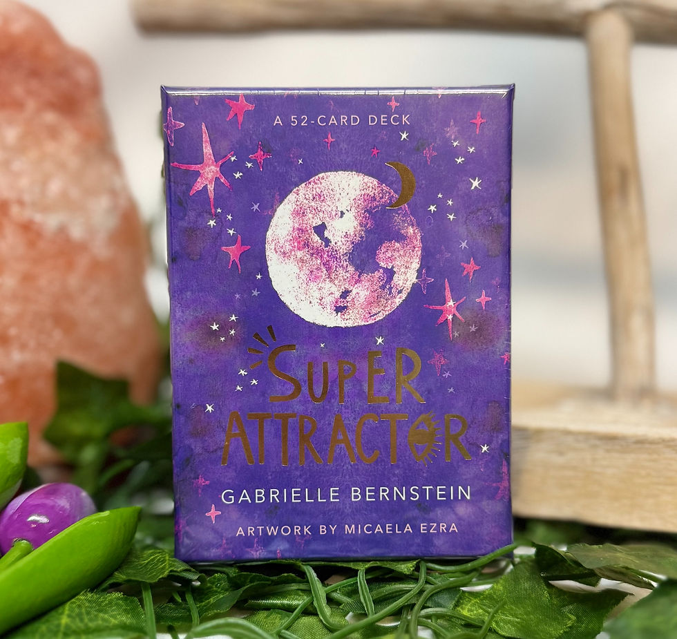 Super Attractor Oracle Cards In Purple Box With Moon And Stars on