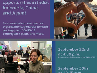 Oberlin Shansi Fellowships: Virtual Info Sessions