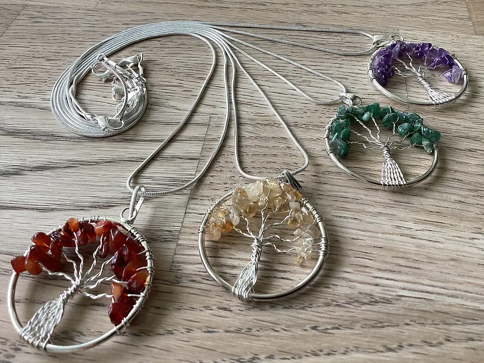 Thumbnail: AMETHYST Tree of Life Pendant Necklace