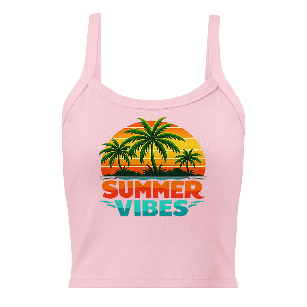 Thumbnail: Summer Vibes Women’s Micro-Rib Tank Top
