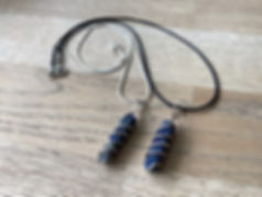 LAPIS LAZULI SPIRAL Pendant Necklace