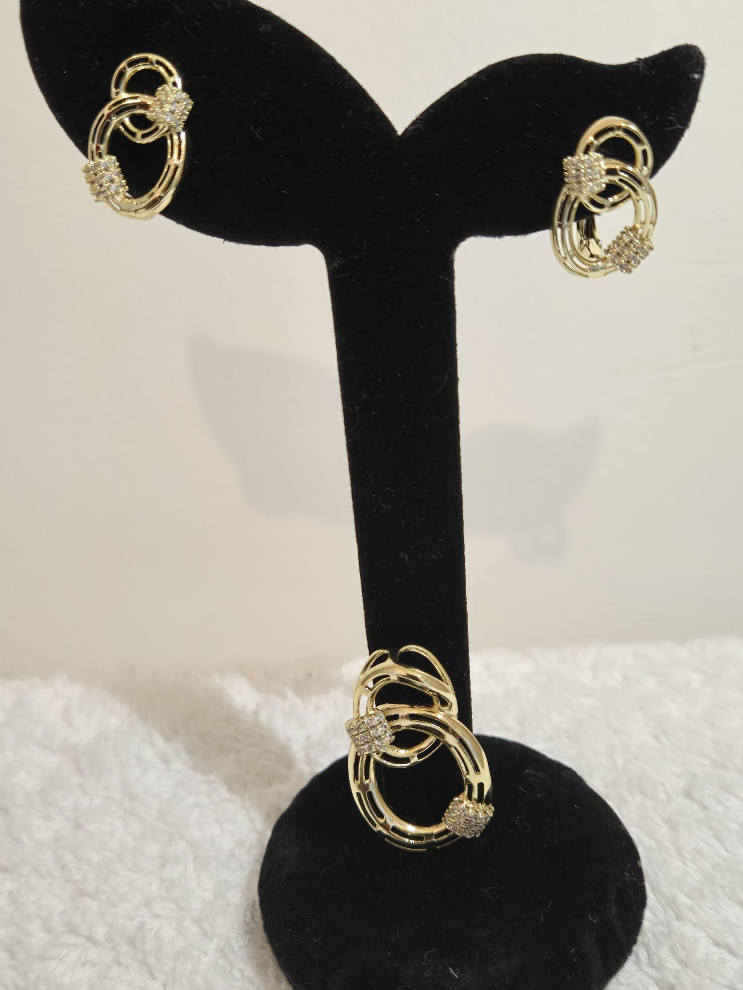 Gold Plated Earrings and Pendant