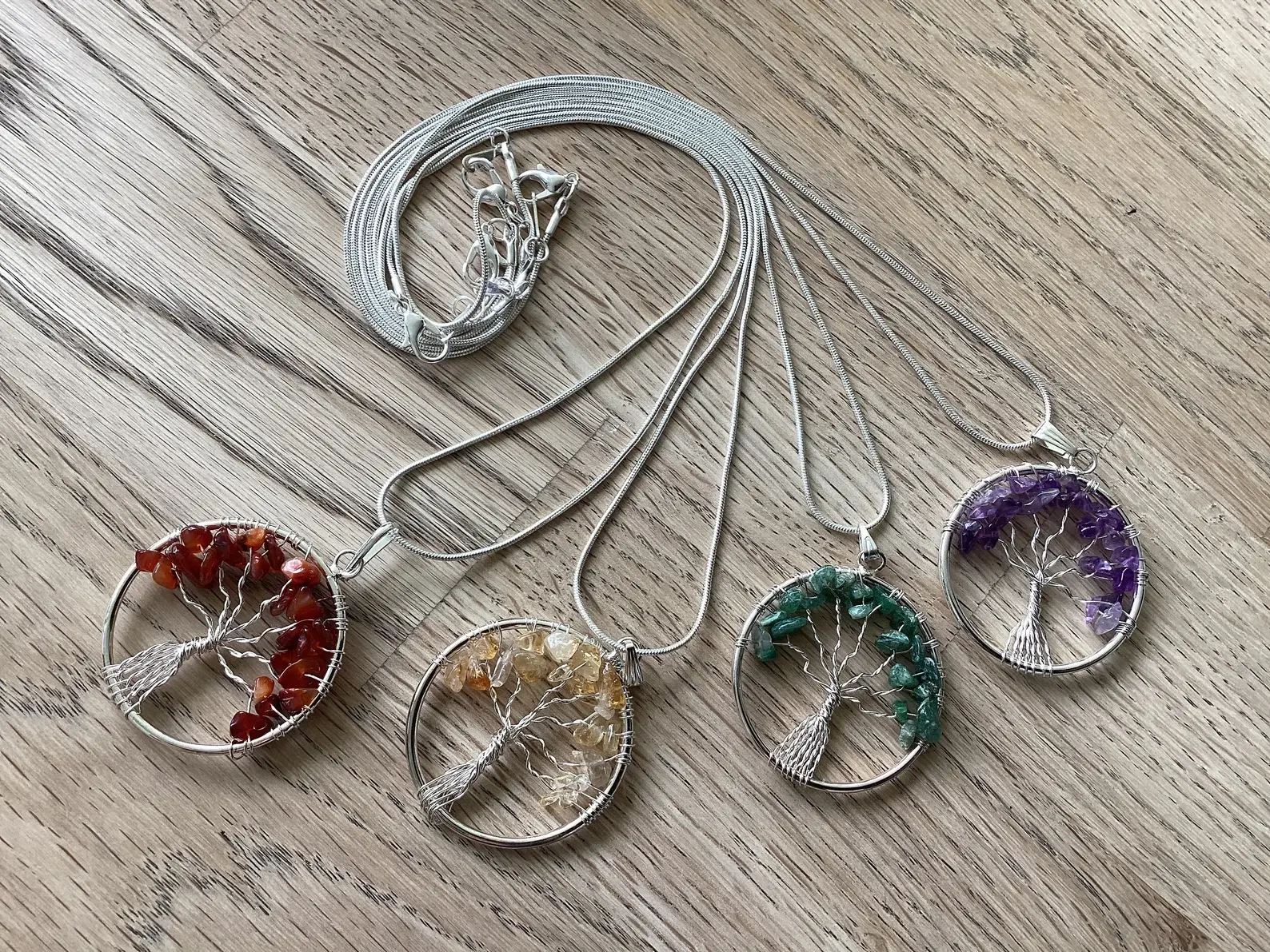 AMETHYST Tree of Life Pendant Necklace
