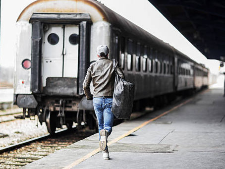 The train is leaving the station.
