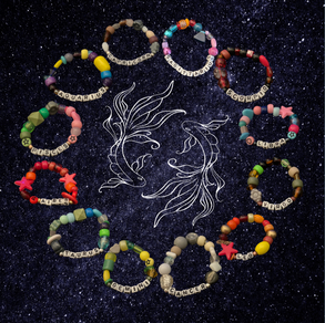 This set is custom, and the buyer can purchase their zodiac sign, or their friend's.