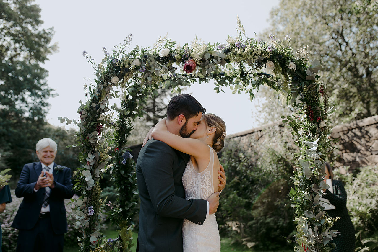 outdoor wedding ceremony nature garden