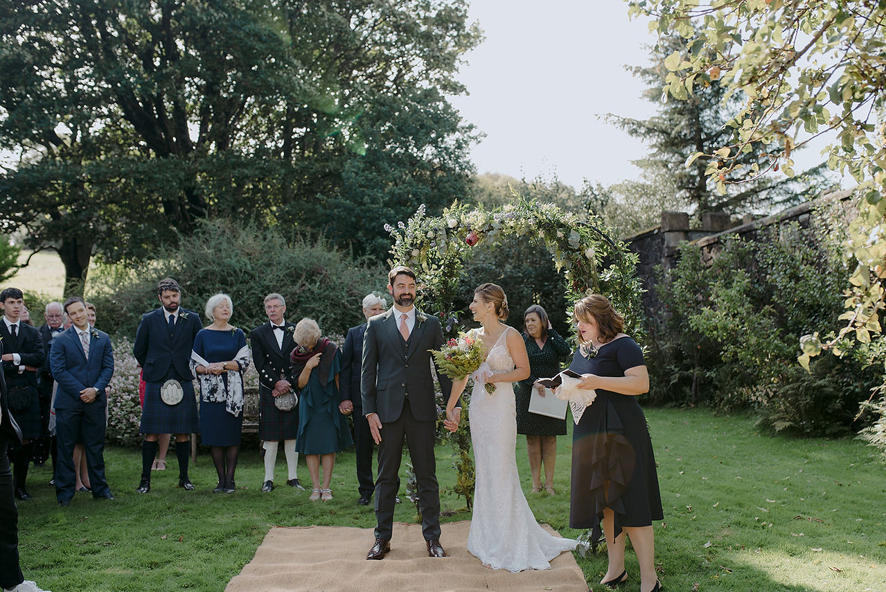 outdoor ceremony scottish garden