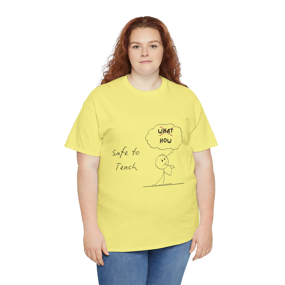 Thumbnail: Unisex Heavy Cotton Tee - Safe to Teach what to think not how to think T-shirt