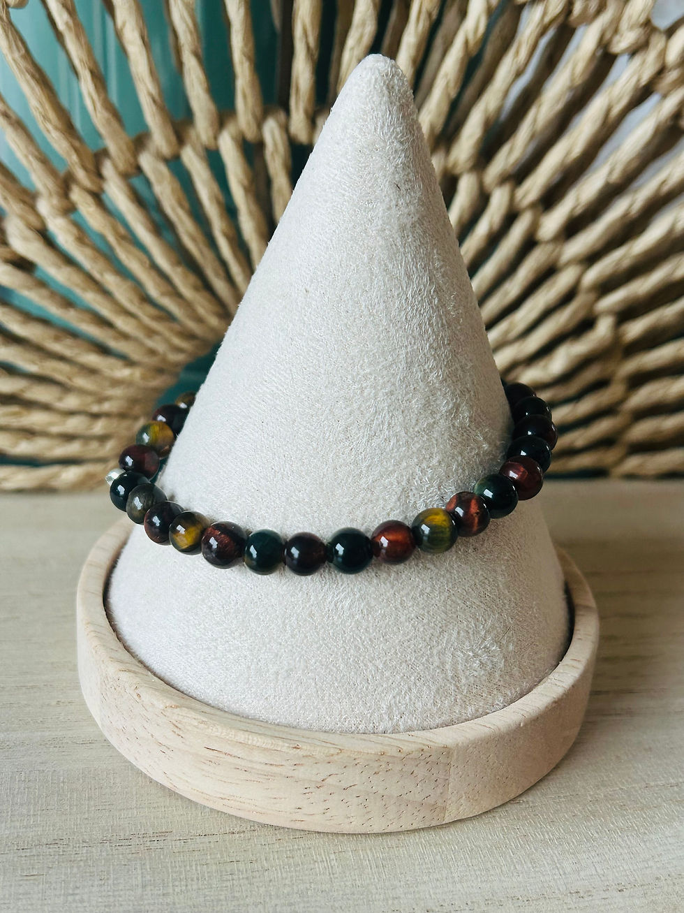 Miniature : Bracelet Force Courage et protection– Œil Faucon, Œil de Taureau & Œil de Tigre 